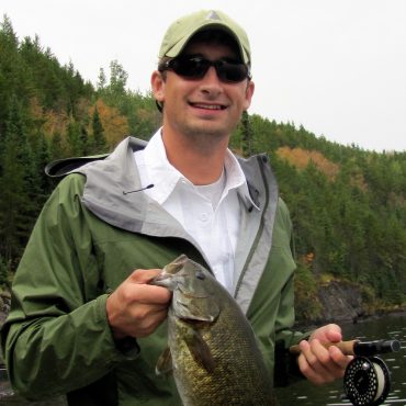 Smallie With Fly Rod